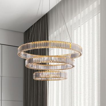 Nova Luce Aurelia - suspension - Ø 80 x 160 cm - 92W LED dimmable inclus - or