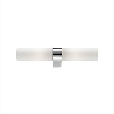 Nova Luce Polo - applique murale - 39,5 x 5,5 x 5 cm - IP44 - blanc et chrome