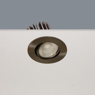 Artdelight Venice 2208 - spot à encastrer - Ø 80 mm, Ø 68 mm à encastrer - 8W LED dimmable inclus - IP44 - acier mat