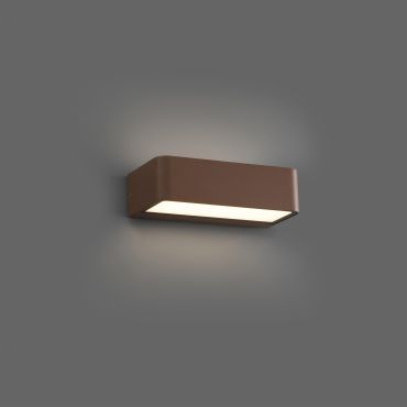 Faro Takua - applique murale - 20 x 10,3 x 5,5 cm - 10W LED inclus - IP65 - brun