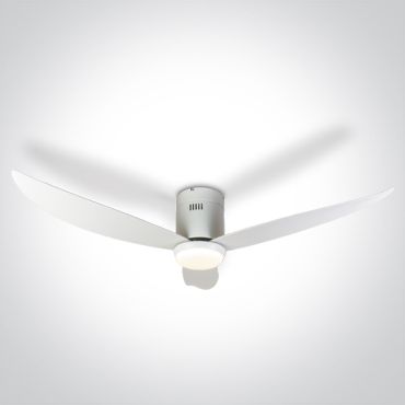 ONE Light White Body - ventilateur de plafond avec lumière et télécommande - Ø 132 x 27 cm - 22W LED inclus - blanc