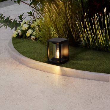 Nova Luce Pacific - lampe de jardin - 14,5 x 22 x 14,5 cm - IP65 - anthracite foncé