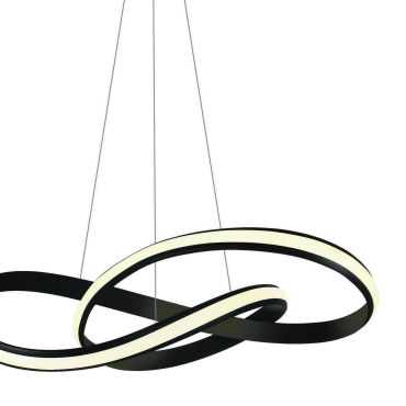 ONE Light Swirl - lampe suspendue - Ø 60 x 150 cm - 30W LED inclus - noir