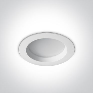 ONE Light Downlights Fixed LED - plafonnier encastré - Ø 110 mm, Ø 95 mm taille d'encastrement - 13W LED inclus - IP54 - blanc