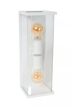 Lucide Claire - applique d'extérieur - 14 x 16 x 40 cm - IP54 - blanc
