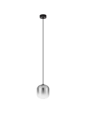 Nova Luce Aelia - lampe suspendue - Ø 14 x 150 cm - 3W LED inclus - noir mat et gris fumé