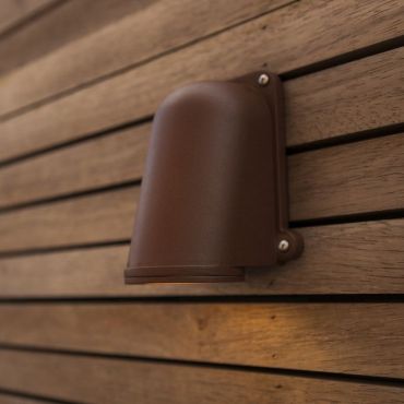 Lutec Ancor - applique murale extérieure - 11,7 x 9,2 x 14,6 cm - IP54 - brun mat
