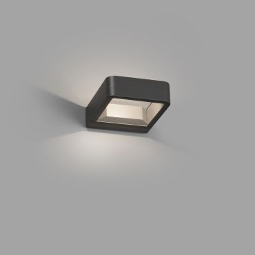 Faro Axel - applique murale - 12 x 4 x 14 cm - 6W LED inclus - IP65 - gris foncé