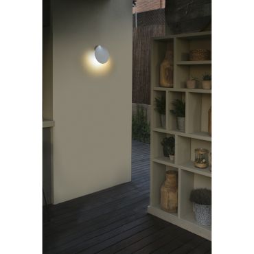 Faro Lotus - applique murale - 22,5 x 22,5 x 9 cm - 18W LED inclus - IP65 - blanc mat