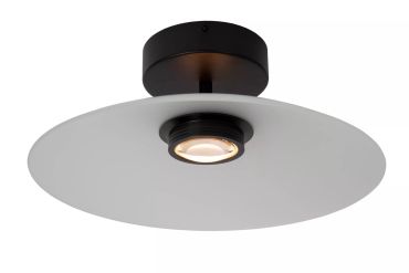 Lucide Menga - plafonnier - Ø 40 x 16 cm - 12W LED dimmable inclus - opal