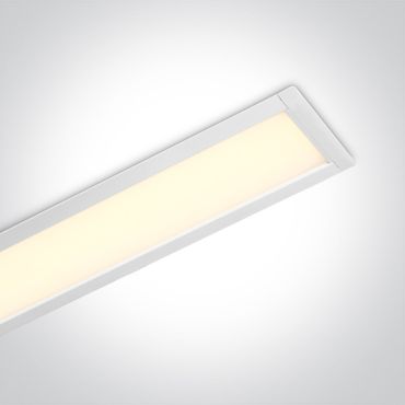 ONE Light Profils linéaires LED encastrés - plafonnier encastré - 121 x 7 x 6 cm - intensité lumineuse réglable 20W/30W/40W LED inclus - blanc - couleur de lumière réglable