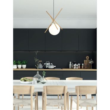 Maxlight Xena - lampe suspendue - 140 x 17 x 40 cm - laiton
