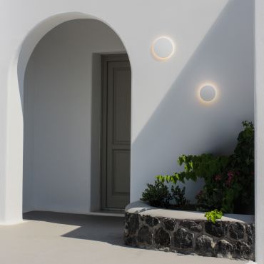 Nova Luce Copper - applique murale extérieure - Ø 13,5 x 4 cm - 7W LED inclus - IP65 - blanc