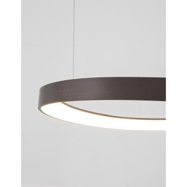 Nova Luce Esteva - lampe suspendue - Ø 65 x 150 cm - 48W LED dimmable inclus - brun café