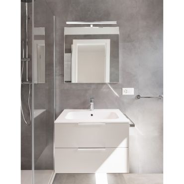 Nova Luce Vanese - miroir lumineux - 63 x 6,5 x 6,5 cm - 18W LED inclus - IP44 - chrome
