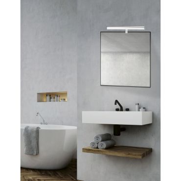 Nova Luce Vanese - miroir lumineux - 49 x 6,5 x 6,5 cm - 12W LED inclus - IP44 - chrome