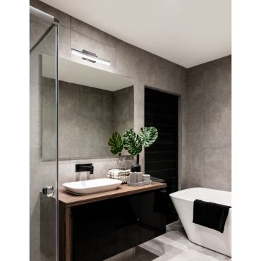 Nova Luce Vanese - miroir lumineux - 49 x 7,5 x 6,5 cm - 12W LED inclus - IP44 - chrome
