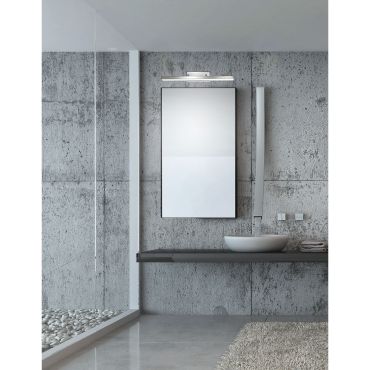 Nova Luce Modena - miroir lumineux - 49 x 7,5 x 6,5 cm - 12W LED inclus - IP44 - chrome