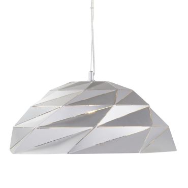 Searchlight Origami - lampe suspendue - Ø 47 x 150 cm - argenté