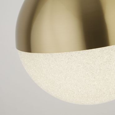 Searchlight Marbles - lampe suspendue - Ø 25 x 150 cm - 22W LED dimmable inclus - laiton satiné