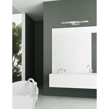Nova Luce Modena - miroir lumineux - 49 x 9 x 6,5 cm - 12W LED inclus - IP44 - chrome