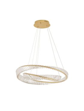 Nova Luce Aurelia - suspension - Ø 80 x 150 cm - 72W LED dimmable inclus - or