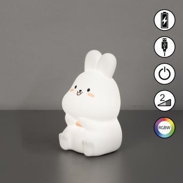 Fischer &amp; Honsel Lilly - veilleuse - 11 x 9 x 17 cm - 0,3W LED RGBW incl. - blanc