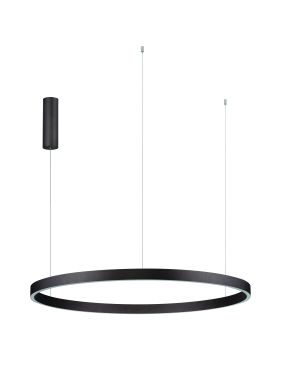 Nova Luce Elowen - lampe suspendue - Ø 98 x 150 cm - 106W LED dimmable inclus - brun café brossé