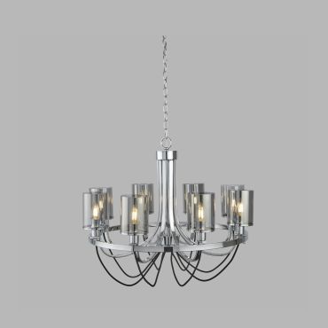 Searchlight Catalina - lustre - Ø 70 x 124 cm - chrome