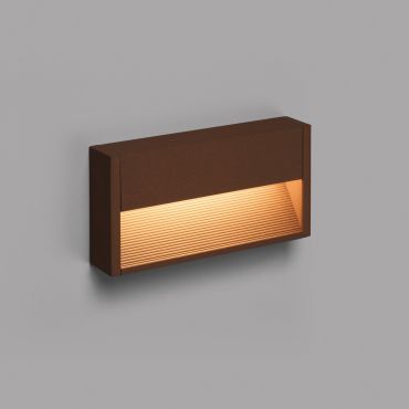 Faro Grada - applique murale - 25 x 4,6 x 12,8 cm - 6W LED inclus - IP54 - brun rouille
