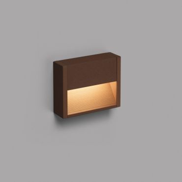 Faro Grada - applique murale - 15,7 x 4,6 x 12,8 cm - 3W LED inclus - IP54 - brun rouille