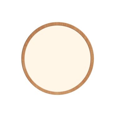 Nordlux Oja - plafonnier - Ø 29,4 x 2,3 cm - 17W LED dimmable inclus (2700K) - IP54 - feuille de bois