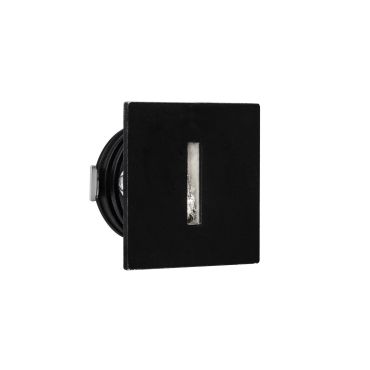 Nova Luce Passaggio - applique encastrée - 37 x 37 mm, Ø 32 mm encastré - 1W LED inclus - IP54 - noir