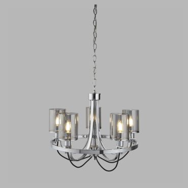 Searchlight Catalina - lustre - Ø 51 x 118 cm - chrome