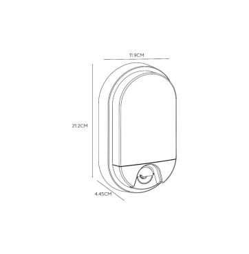 Lucide Hups IR - applique murale extérieure avec détecteur - 11,9 x 4,5 x 21,2 cm - 10W LED inclus - IP54 - noir