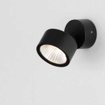 Nova Luce Helmet - applique murale extérieure - Ø 9 x 13,5 cm - 10W LED inclus - IP65 - anthracite foncé