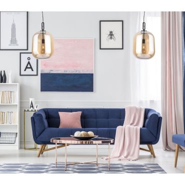Maxlight Honey - lampe suspendue - Ø 30 x 150 cm - ambre