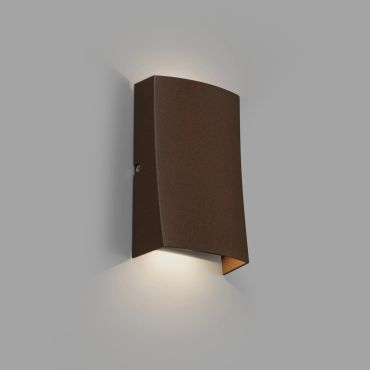 Faro Nairobi - applique murale - 8,5 x 5 x 15 cm - 6W LED inclus - IP54 - brun rouille