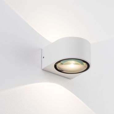 Nova Luce Opera - applique murale extérieure - 11 x 6,8 x 10 cm -  11W LED inclus - IP54 - blanc sablé