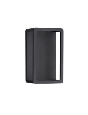 Nova Luce Akmi - applique murale extérieure - 15 x 26 x 12,5 cm - 9W LED inclus - IP65 - anthracite foncé