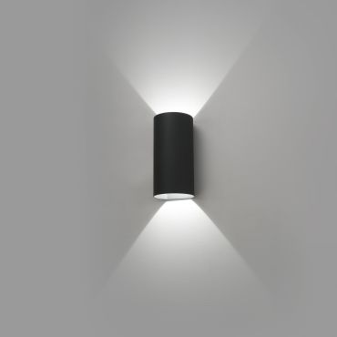 Faro Bruc - applique murale - 12 x 10,8 x 24 cm - 7W LED inclus - IP54 - gris foncé