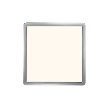 Nordlux Oja - plafonnier de salle de bains - 30 x 30 x 2,5 cm - 3 étapes Moodmaker Fonction SceneSelect - 14,5W LED inclus - IP54 - chrome/blanc