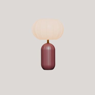 New Garden Rachel 45 - lampe de table rechargeable à énergie solaire et à batterie avec télécommande  - Ø 27,9 x 44,3 cm - RGB + blanc 5W LED inclus - IP65 - bordeaux