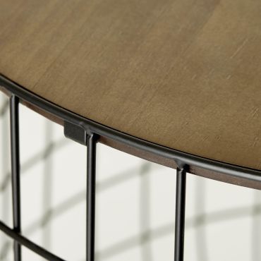 MODÈLE D’EXPOSITION - Brilliant Priam - lampadaire / table - Ø 50 x 48 cm - bois