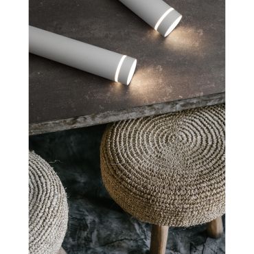 Nova Luce Esca - lampe suspendue - Ø 6 x 150 cm - blanc sable