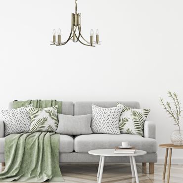 Searchlight Ascona - lustre - Ø 62 x 90 cm - laiton antique