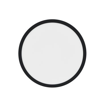 Nordlux Oja - plafonnier de salle de bains - Ø 29,4 x 2,3 cm - 3 niveaux Moodmaker Fonction SceneSelect (3000K-4000K) - 14,5W LED inclus - IP54 - noir