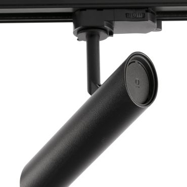 Faro Leo - spot sur rail - système de rail triphasé - 3,9 x 14,2 cm - 7W LED inclus - noir mat