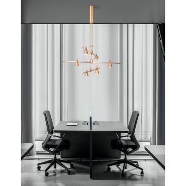 Nova Luce Fedon - structure linéaire magnétique - 80 x 110 cm - convient à un maximum de 100W LED - or satiné