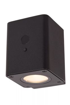 Lucide Ramin - Applique d'extérieur avec capteur solaire jour/nuit - 12,2 x 8,8 x 10,5 cm - 1W dimmable LED inclus - IP54 - noir